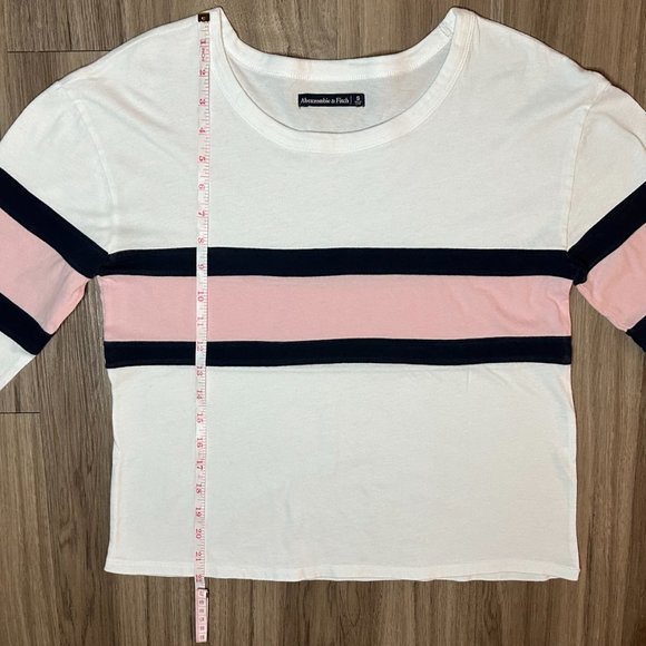 Vintage Y2K Abercrombie & Fitch Cropped Oversized Long Sleeve Tee - S - Picture 5 of 8